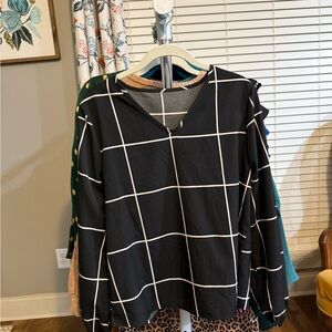 Black and White Grid Blouse